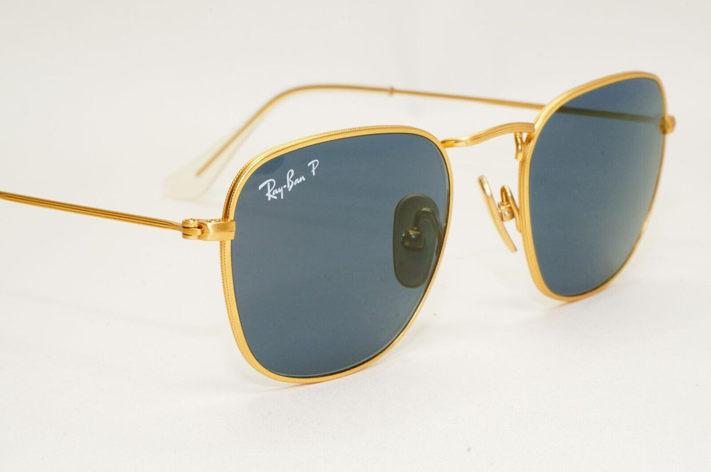 Ray-Ban Sunglasses Frank Titanium Polarised Gold Blue RB 8157 Frank 9217/T0 48mm