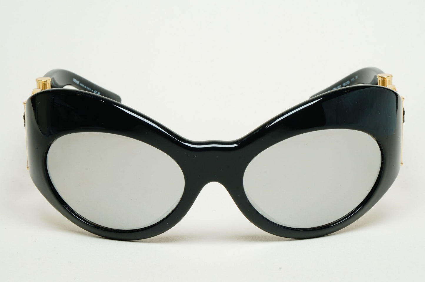 Versace Sunglasses Black Silver Gold Medusa Large Oversized MOD VE 4462 GB1/6G