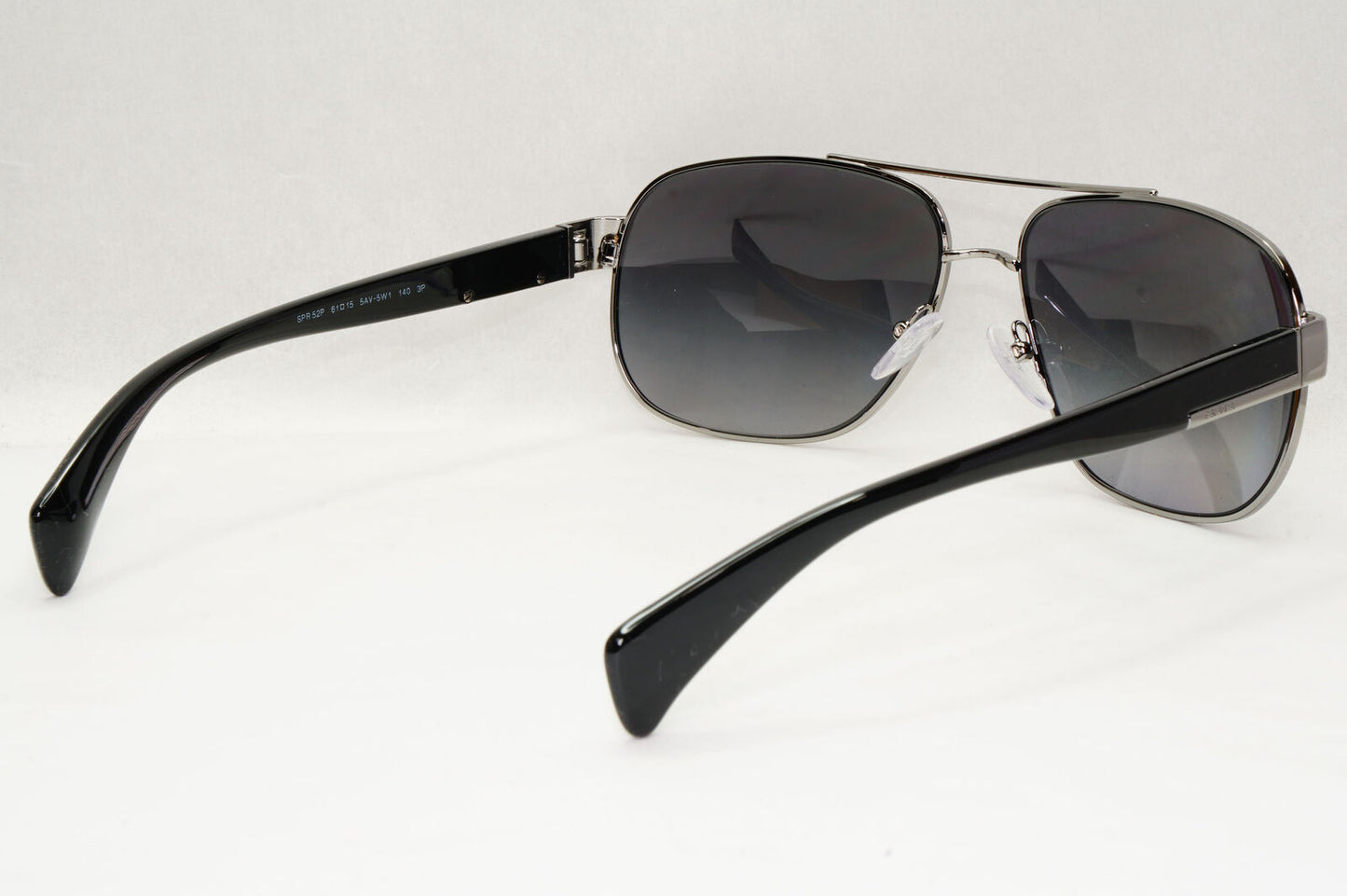 Prada Sunglasses Polarized Black Grey Gradient Gunmetal PR52PS SPR 52P 5AV-5W1