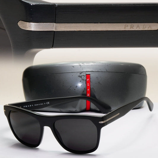 Prada Sunglasses 2013 Brushed Grey Dark Black PR03RS SPR 03R TV4-1A1 55mm 021124