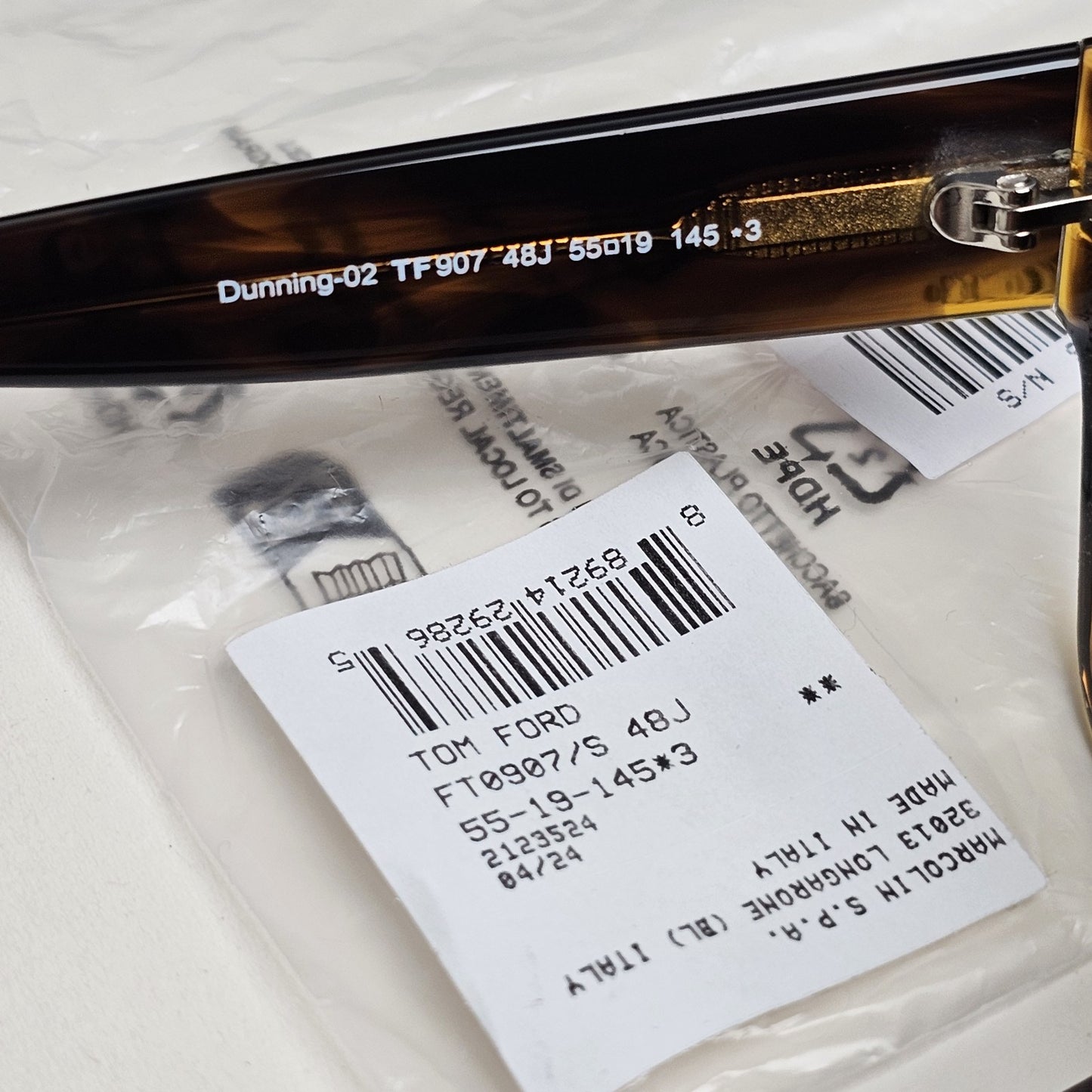 Tom Ford Sunglasses Dunning-02 Brown Square Dark Tortoise FT0907 TF 907 48J