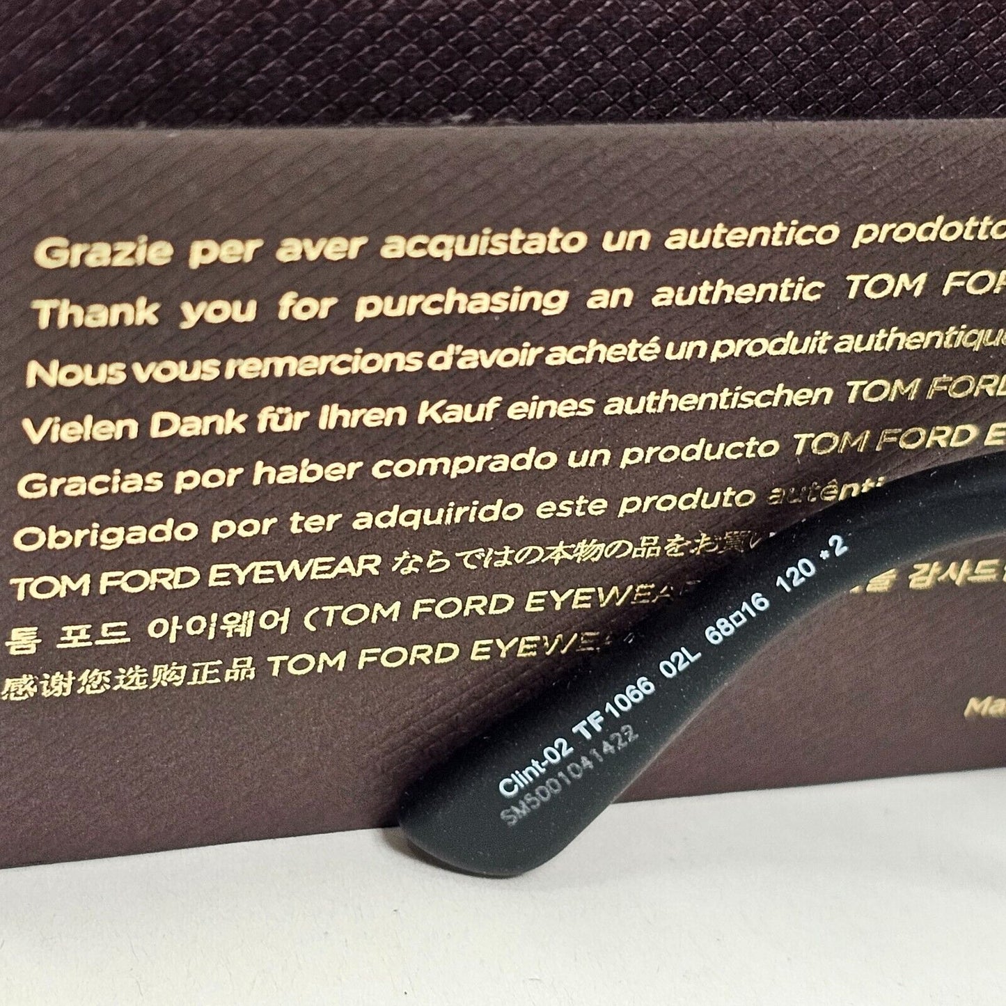 Tom Ford Sunglasses Clint-02 Black Matte Wrap Brown Large FT1066 TF 1066 02L
