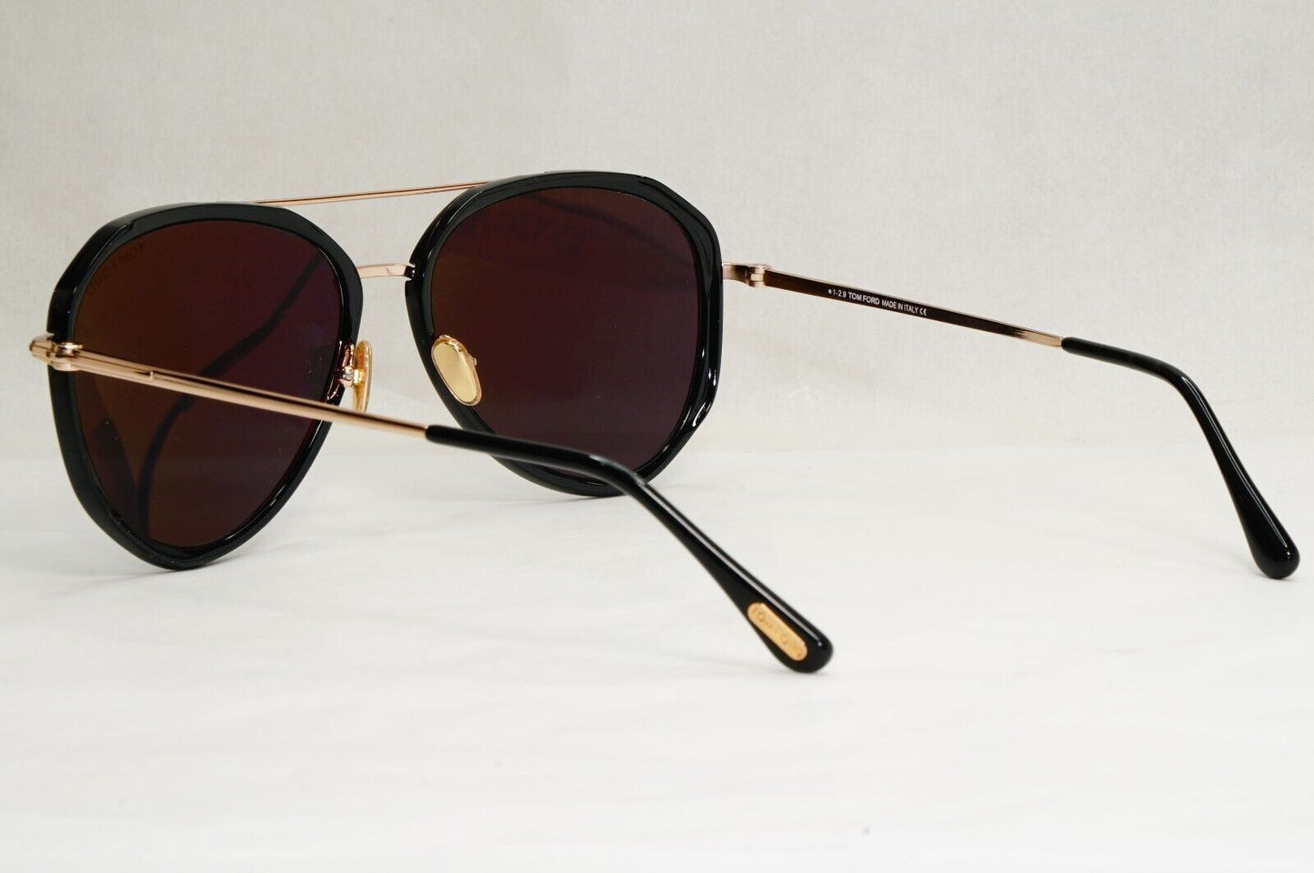 Tom Ford Sunglasses Vittorio Black Gold Pilot Large FT0749 TF 749 01A 60mm