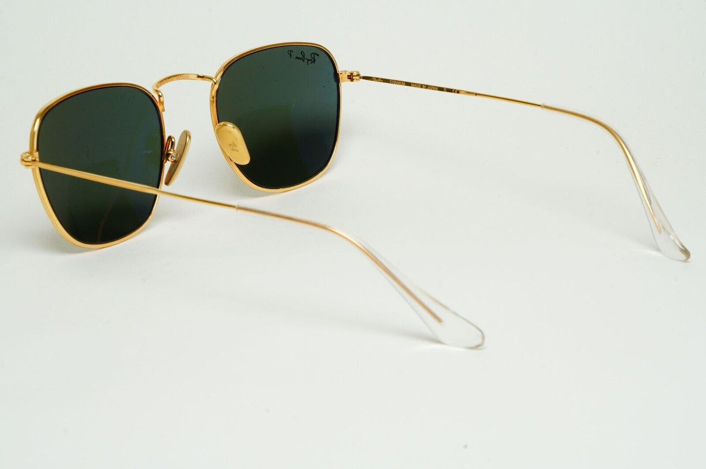 Ray-Ban Sunglasses Frank Titanium Polarized Gold Green RB 8157 9216/58 48mm