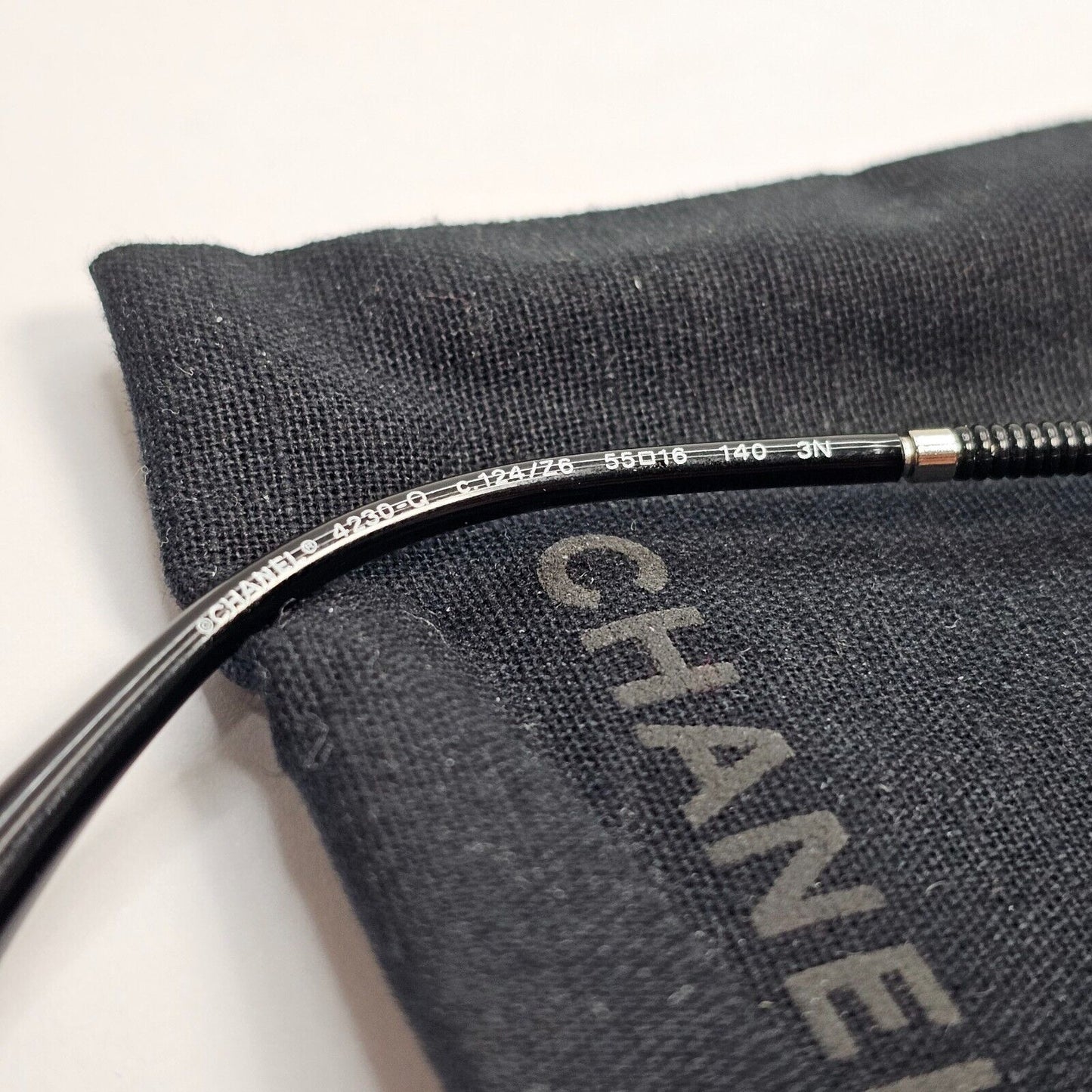 Chanel Sunglasses Silver Mirror Grey Black Pilot 4230-Q c.124/Z6 200324