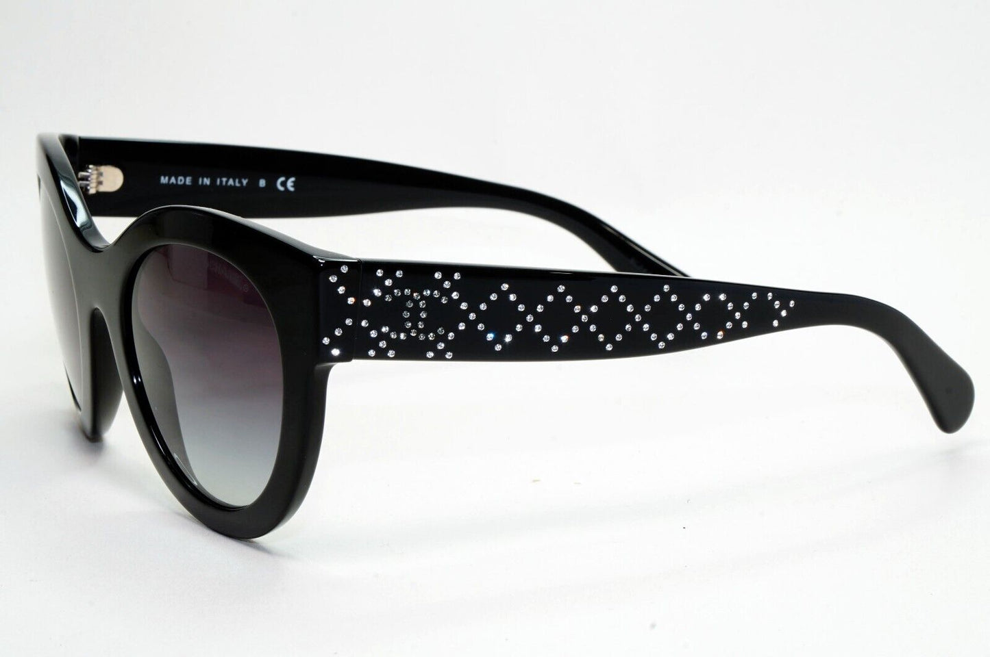 Chanel Sunglasses Black Diamante Rhinestone Square Large 5420-B c.501/S6 51mm