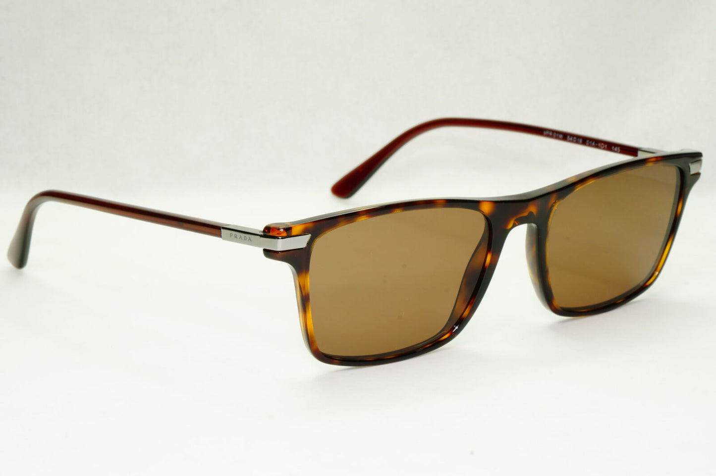 Prada Sunglasses Brown Havana Rectangle Tortoise PR01WV VPR 01W 01A-1O1 54mm