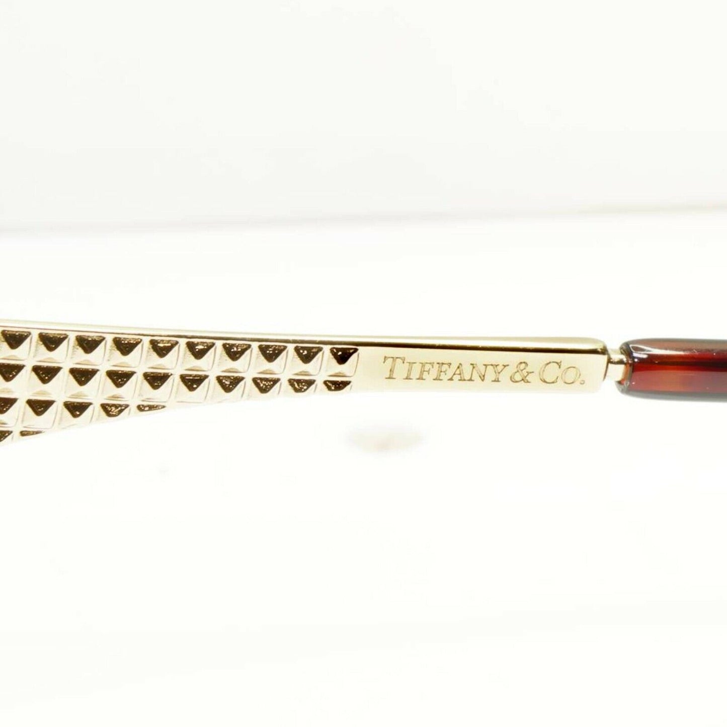 Tiffany & Co Gold Brown Tortoise Havana Sunglasses Diamond Point TF 4159 8275/3B