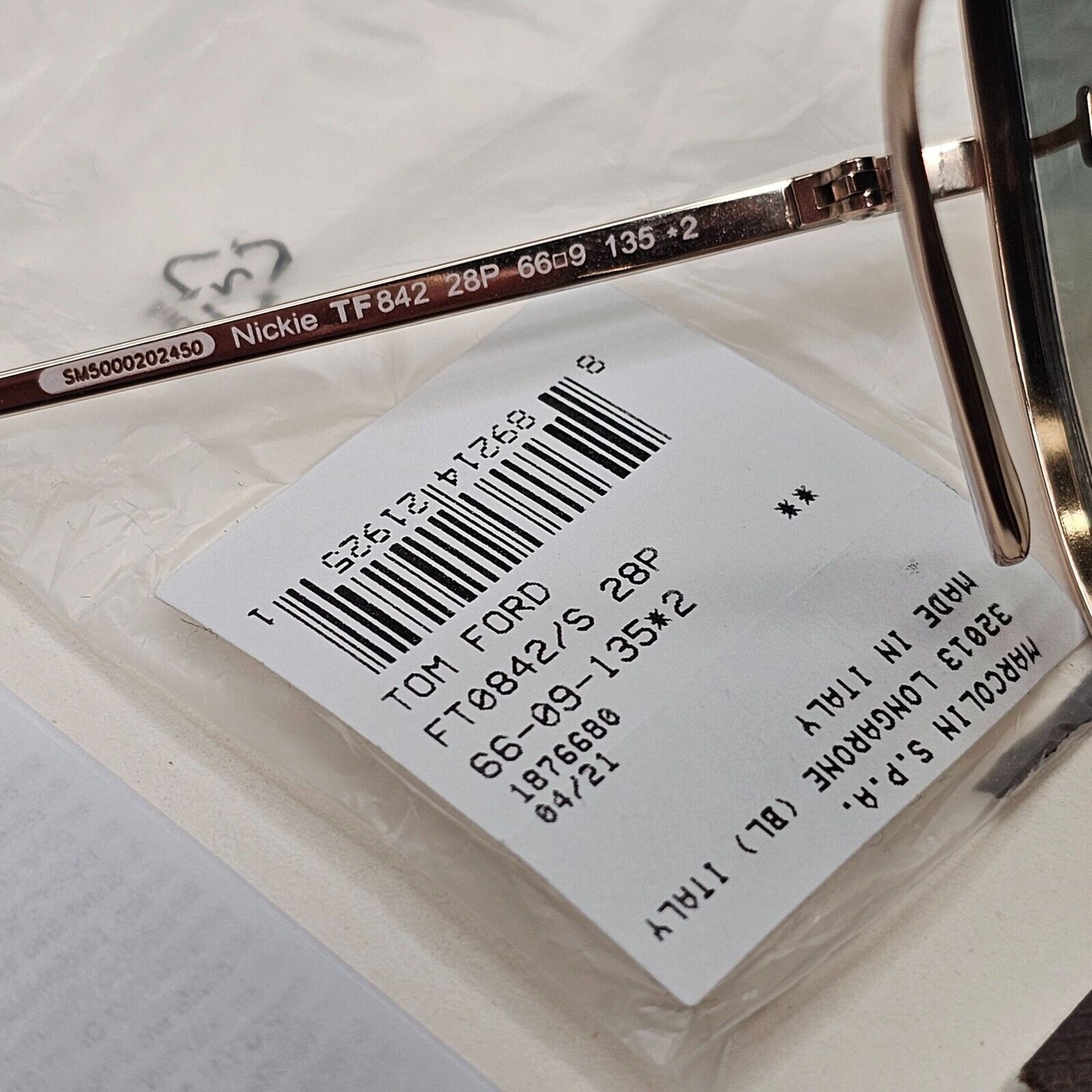 Tom Ford Sunglasses Nickie Rose Gold Green Gradient Butterfly TF0842 TF 842 28P
