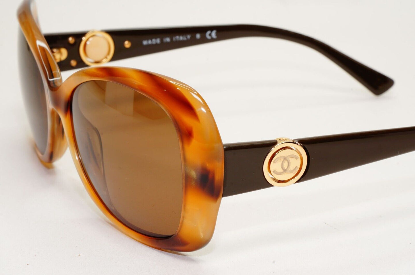 Chanel Sunglasses 2009 Square Brown Gold Tortoise 5148 c.938/3B 56mm 031124