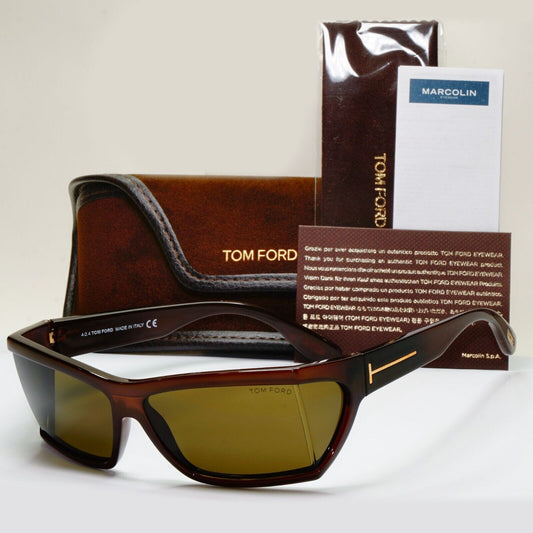 Tom Ford Sunglasses Sasha Dark Brown Square Side Window FT0401 TF 401 48E 59mm