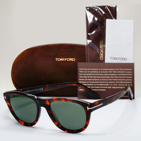 Tom Ford Sunglasses Benedict Brown Tortoiseshell Havana Green FT0520 TF 520 52N