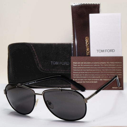 Tom Ford Sunglasses Miguel Pilot Black Smoke Metal FT0148 TF 148 09A 60mm
