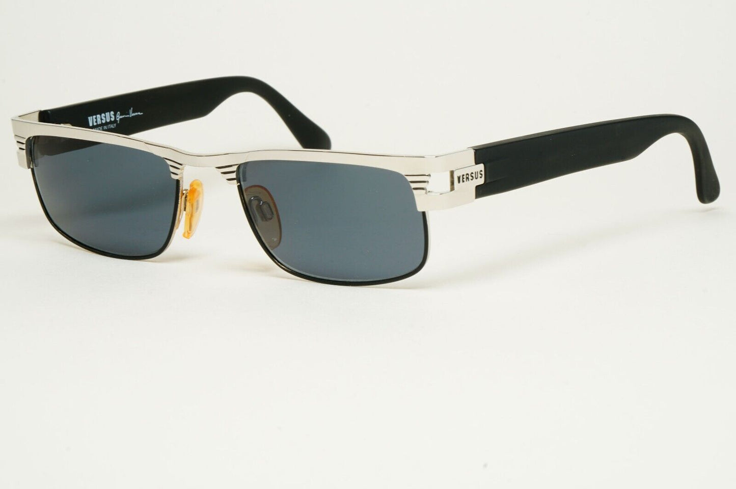 Versus Sunglasses 1996 by Gianni Versace Vintage Silver Black MOD F27 COL 62M