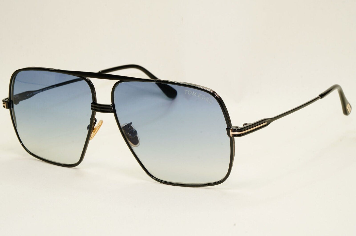 Tom Ford Sunglasses Frankie Black Blue Gradient Navigator FT0735 TF 735-H 01W