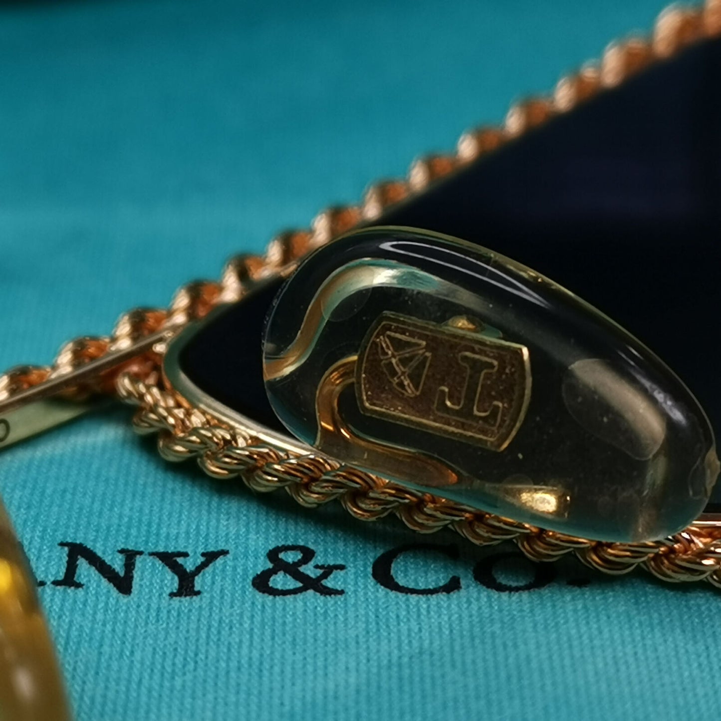 Tiffany 1980s Sunglasses Vintage Gold Plated Chain Soloist T1/03 C4 310323