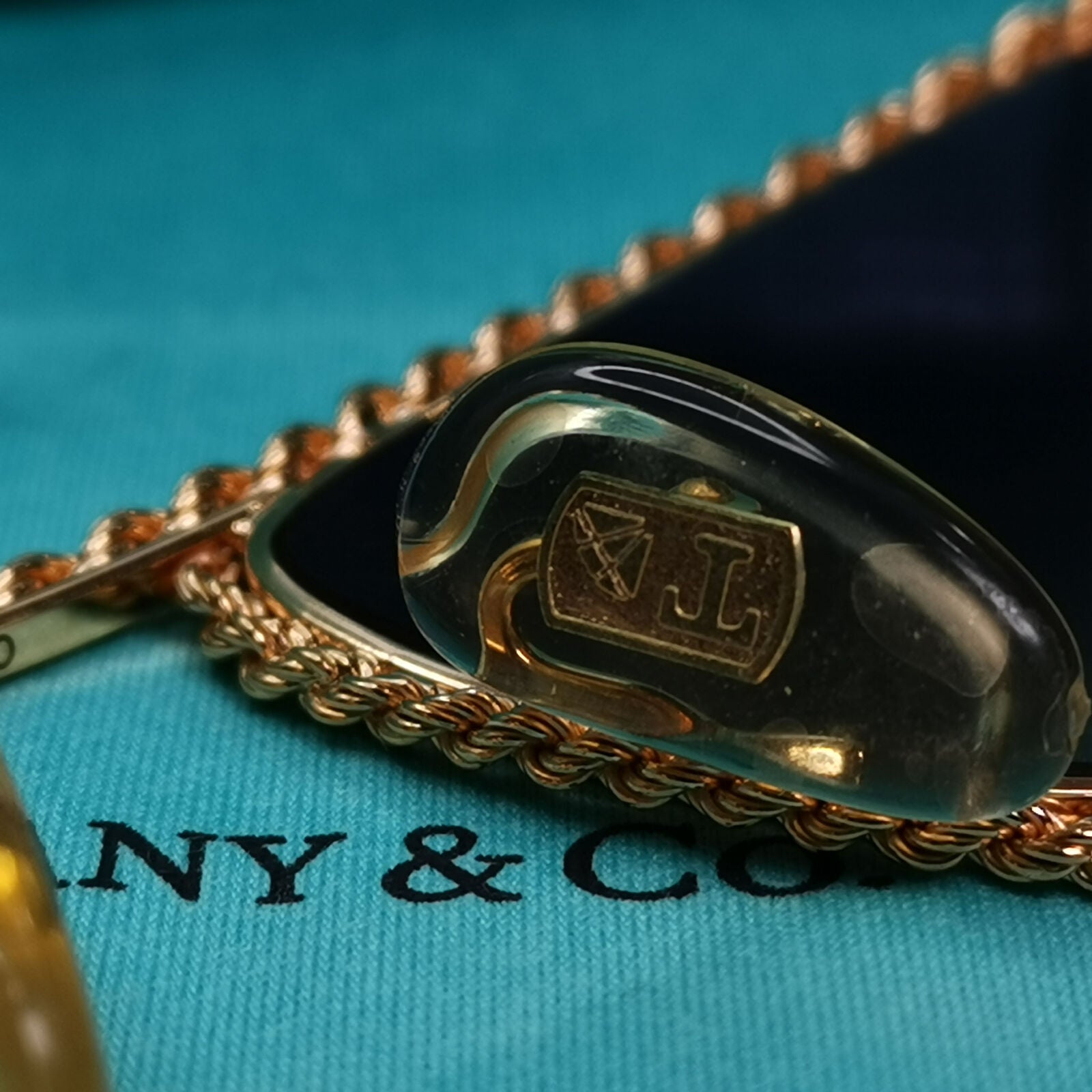 Tiffany 1980s Sunglasses Vintage Gold Plated Chain Soloist T1/03 C4 310323