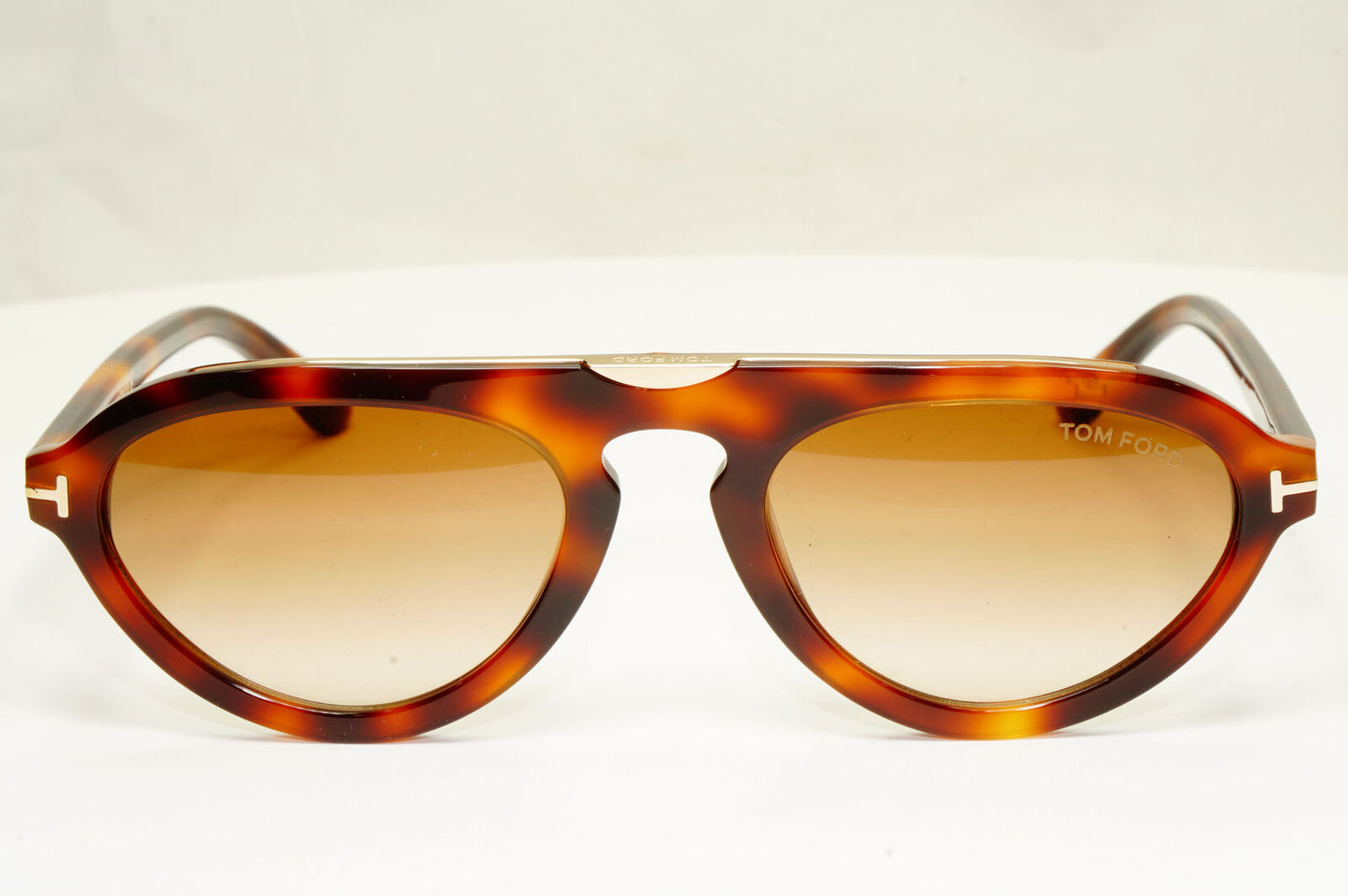 Authentic Tom Ford Mens Havana Light Brown Gold Sunglasses Milo 02 TF 737 53F