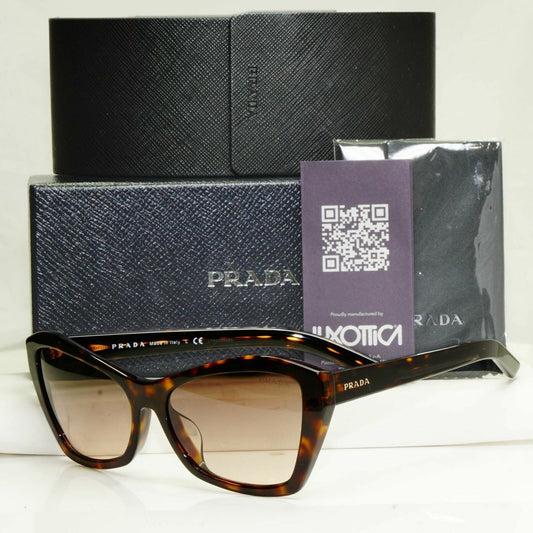 Prada Brown Tortoise Sunglasses Square Womens Gradient Havana SPR 07X F 2AU-3D0