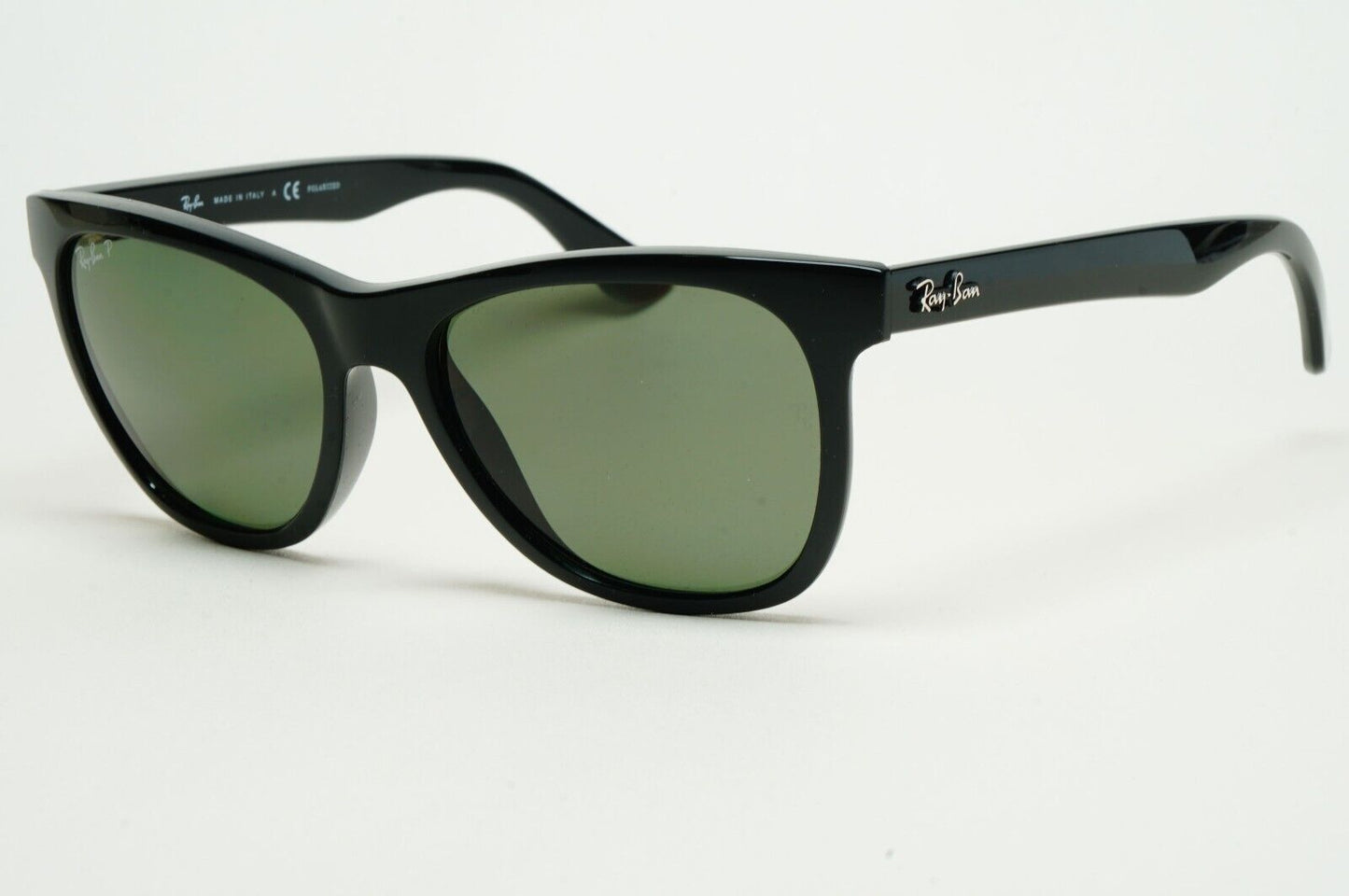Ray-Ban Sunglasses Polarized Square Black Glossy Green G15 RB 4184 601/9A 54mm