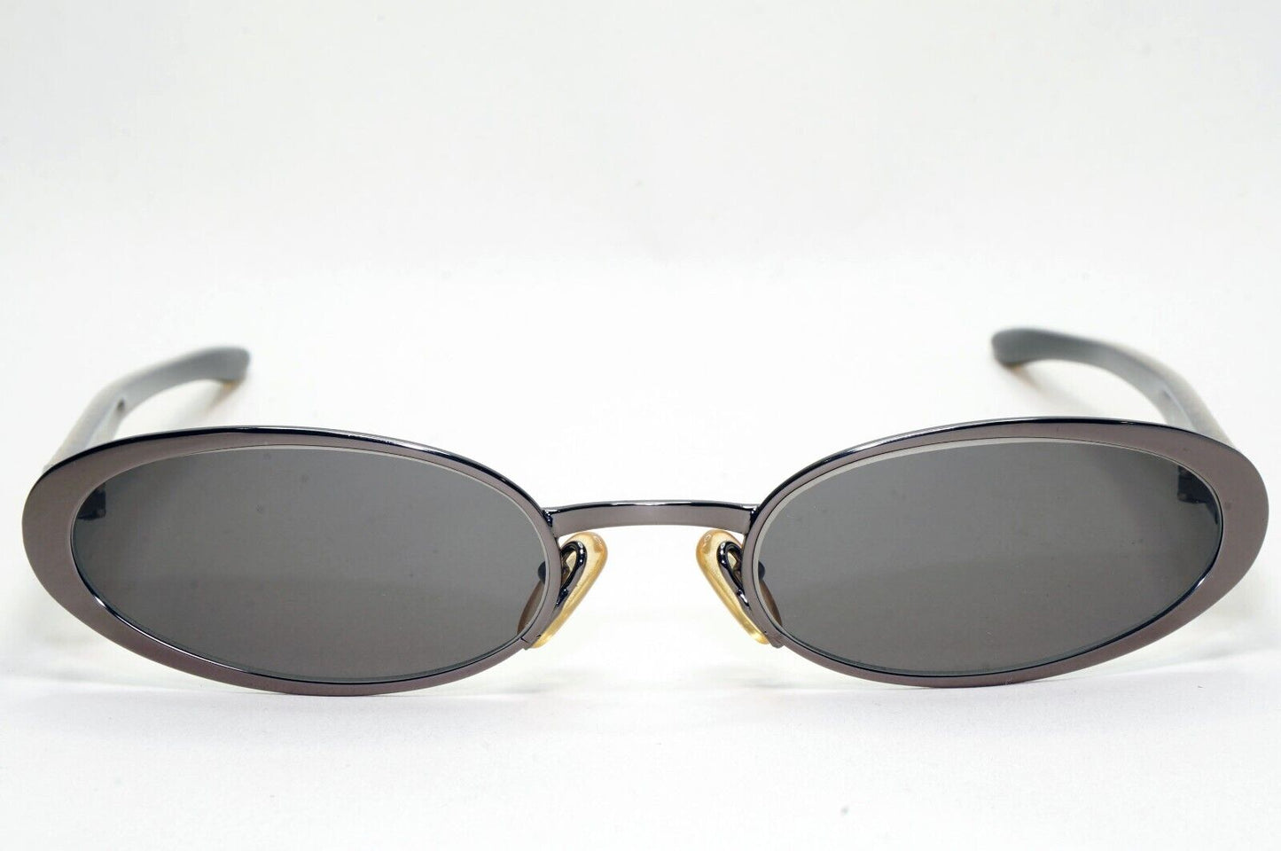 Dior Sunglasses 2002 Vintage Oval Grey Olive Gunmetal Casting 20Z Small 141024