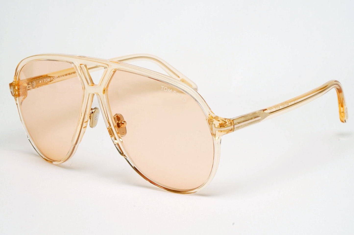Tom Ford Sunglasses Bertrand Honey Light Brown Transparent FT1061 TF 1061 45E