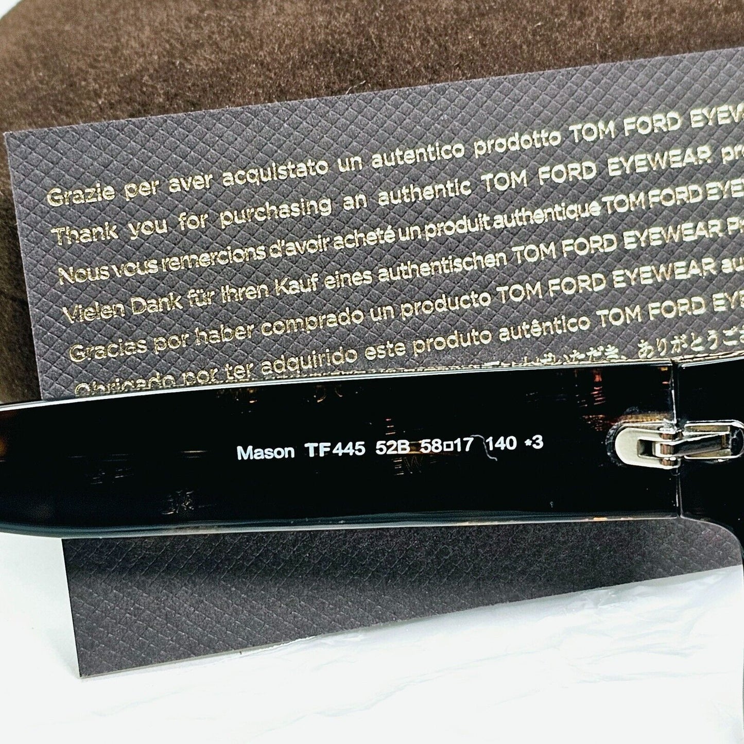 Tom Ford Sunglasses Mason Brown Tortoiseshell Grey Square FT0445 TF 445 52B 58mm