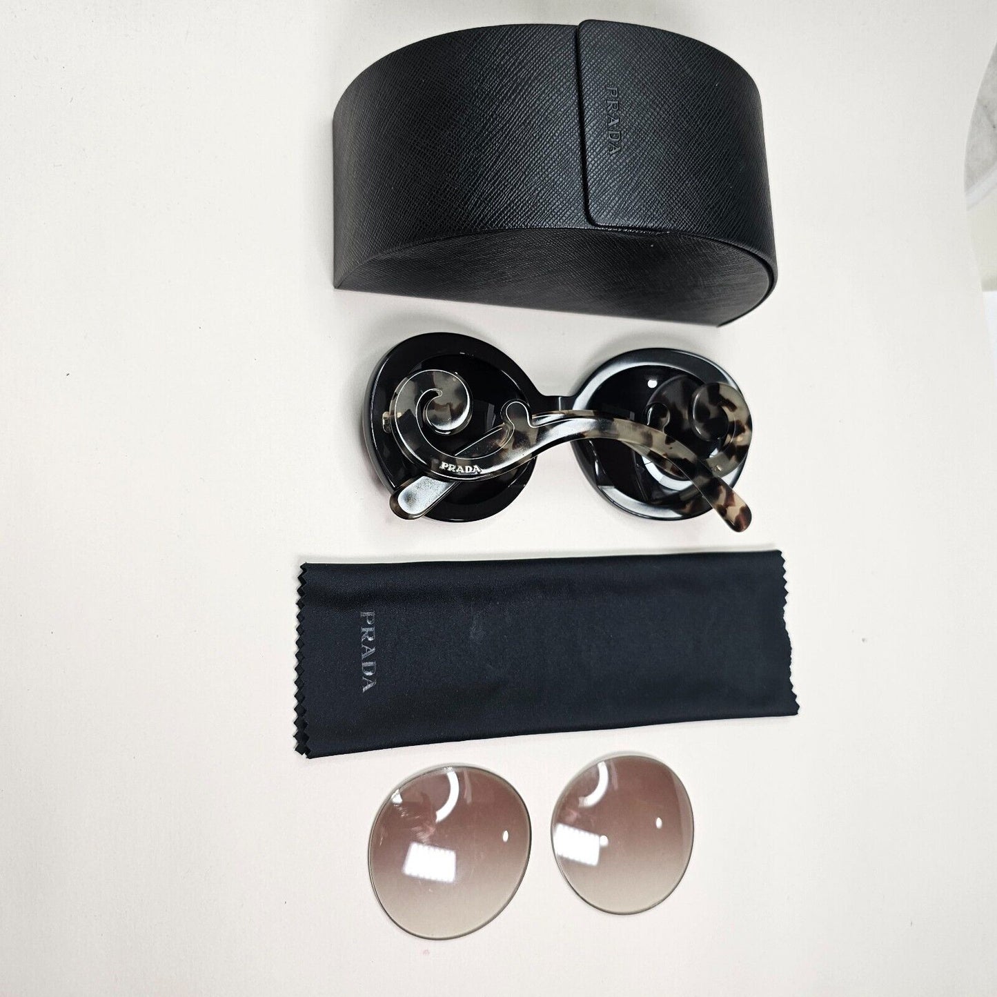 Prada Sunglasses Swirl Baroque Round Brown Black PR27NS SPR 27N UAO-4O0 250924