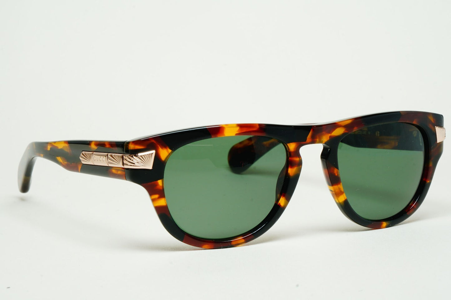 Gucci Sunglasses 2023 Brown Tortoise Green Square GG1519O 002 51mm 100325