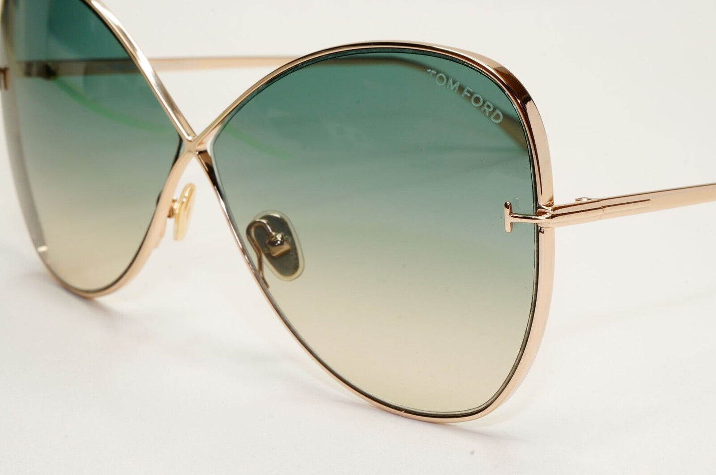 Tom Ford Sunglasses Nickie Rose Gold Green Gradient Butterfly TF0842 TF 842 28P