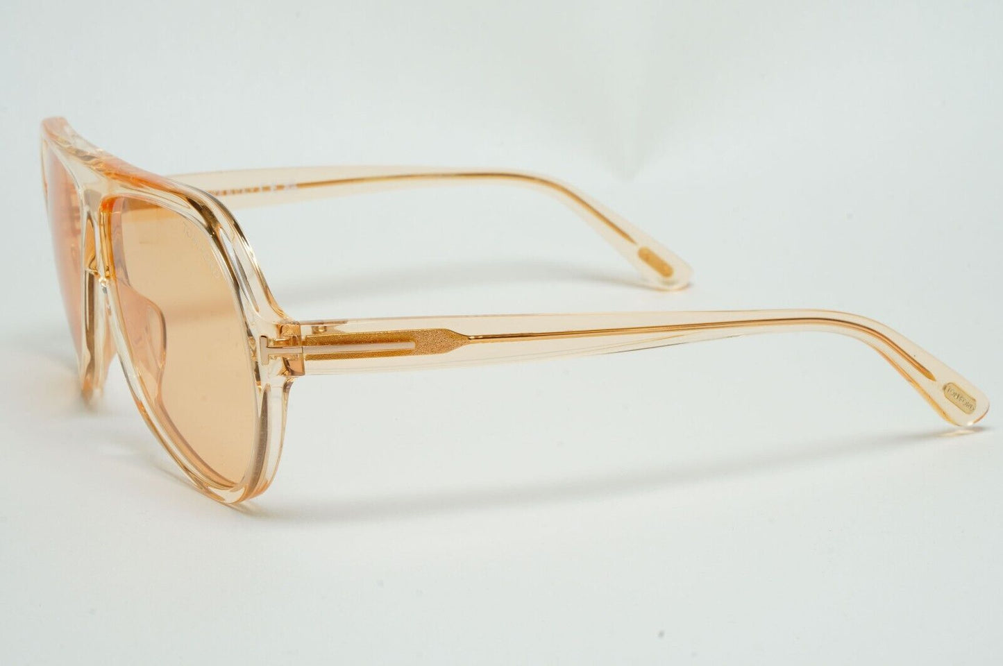 Tom Ford Sunglasses Thomas Transparent Brown Yellow Square FT0732 TF 732 45E