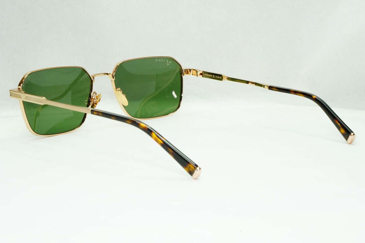 Police x Lewis Hamilton Sunglasses F1 Gold Green SPL G33 Lewis 45 COL 0300