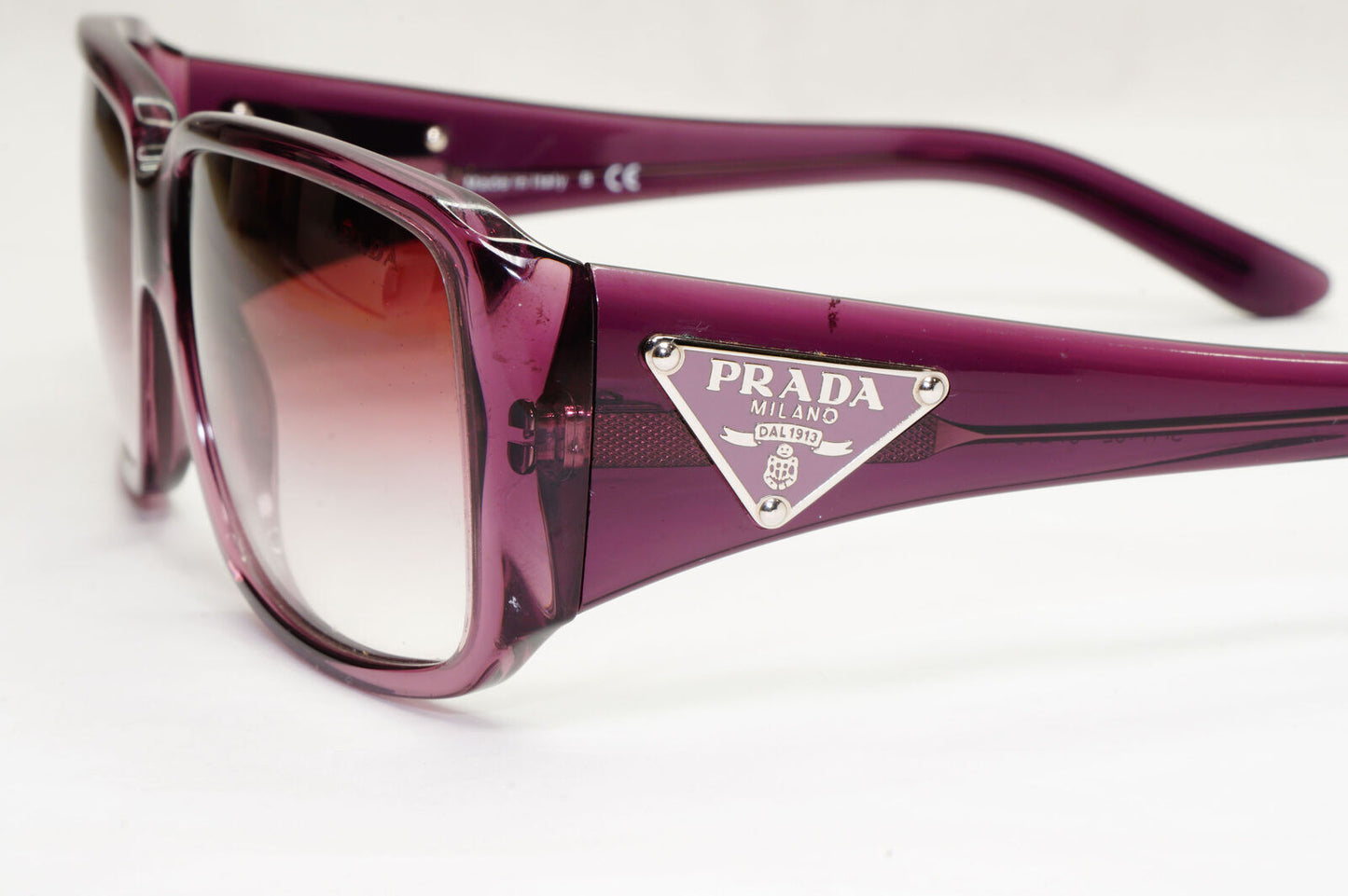 Prada Sunglasses 2010 Vintage Triangle Logo Purple PR16LS SPR 16L 7WR-4V1 141223