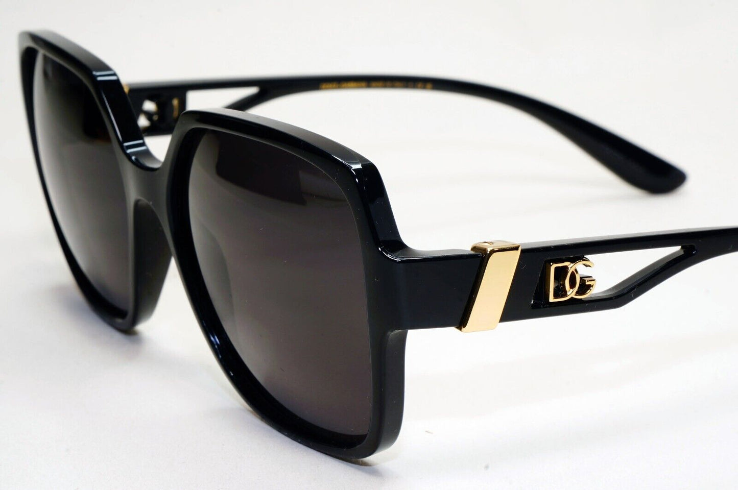 Dolce & Gabbana Black Gold Square Glossy Womens Sunglasses DG 5065 501 55mm