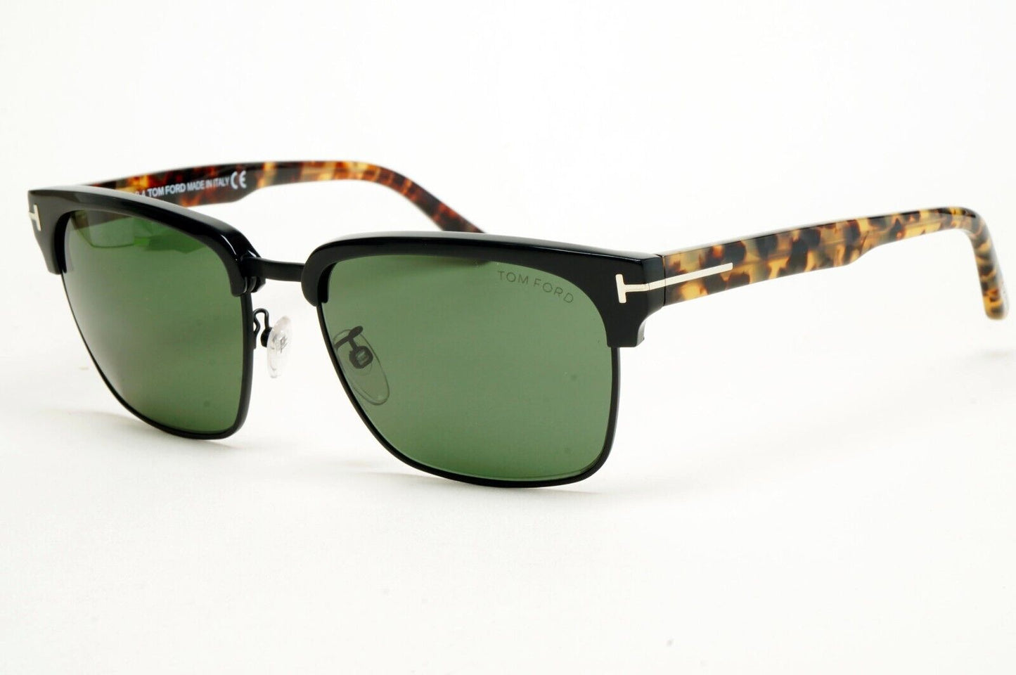 Tom Ford Sunglasses River Black Green Brown Tortoise Square FT0367 TF 367 02B