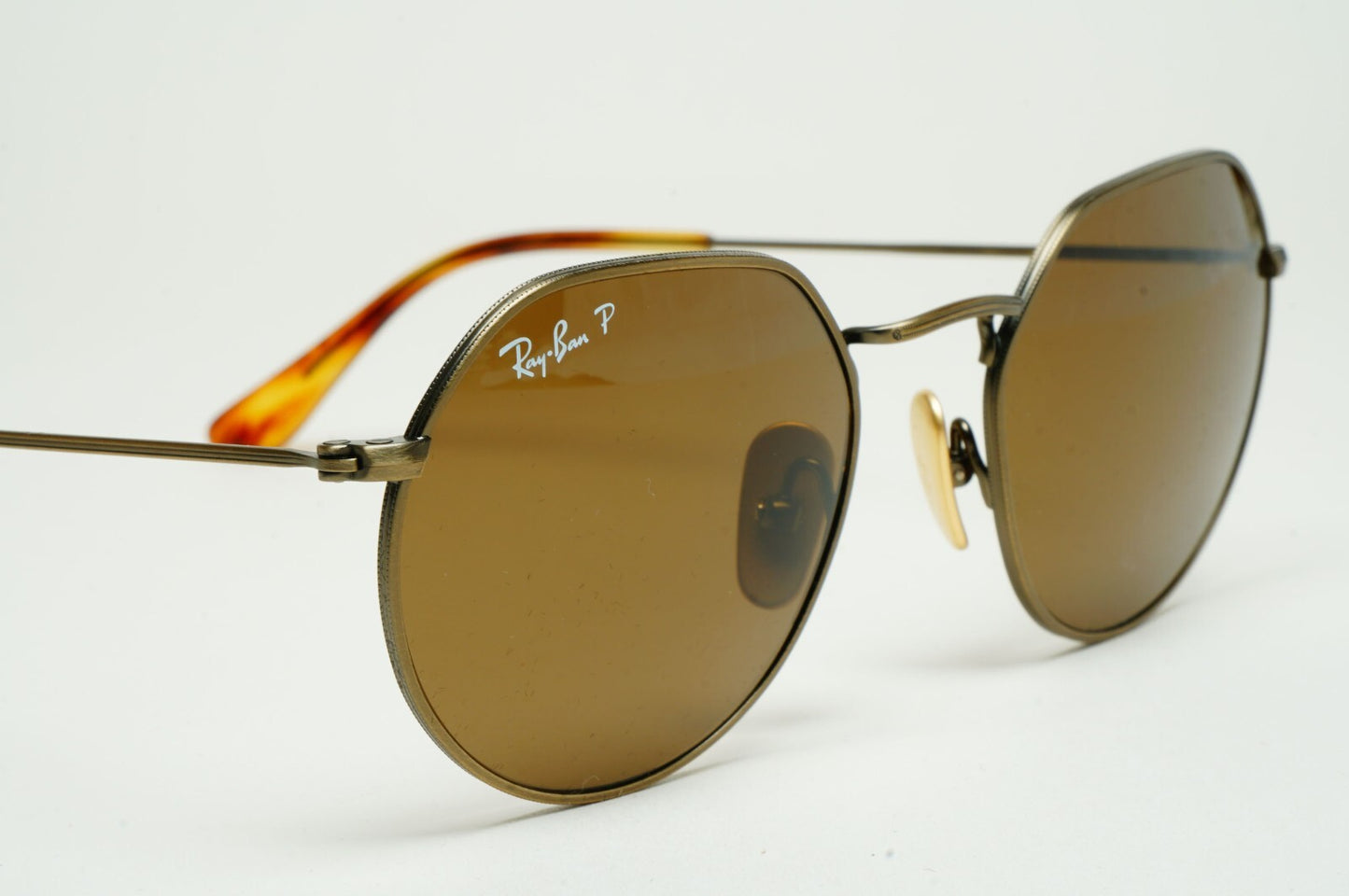 Ray-Ban Sunglasses Jack Titanium Polarised Brown Antique RB 8165 9207/57 51mm