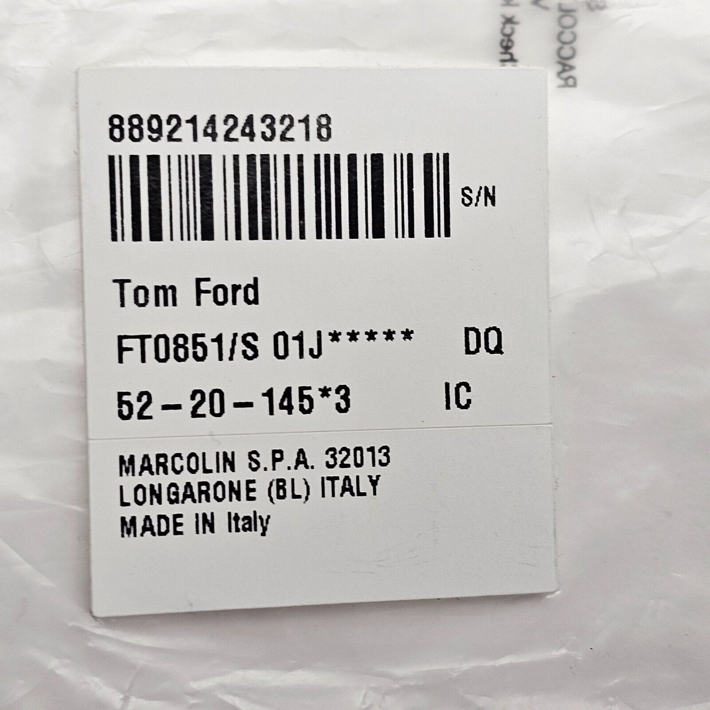 Tom Ford Sunglasses Liv Black Gold Brown Metal Square FT0851 TF 851 01J 52mm