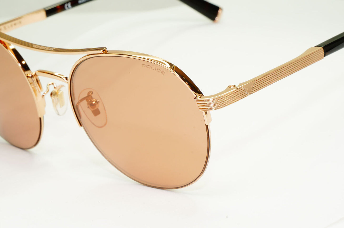 Police Lewis Hamilton F1 Sunglasses Gold Copper Mirror Round SPL A24 COL 8FCC