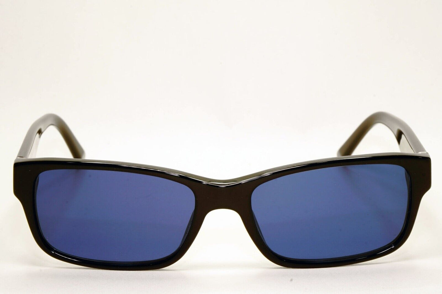 Prada Sunglasses Black Blue Glossy Rectangle Square PR16MV VPR 16M 1AB-1O1 53mm