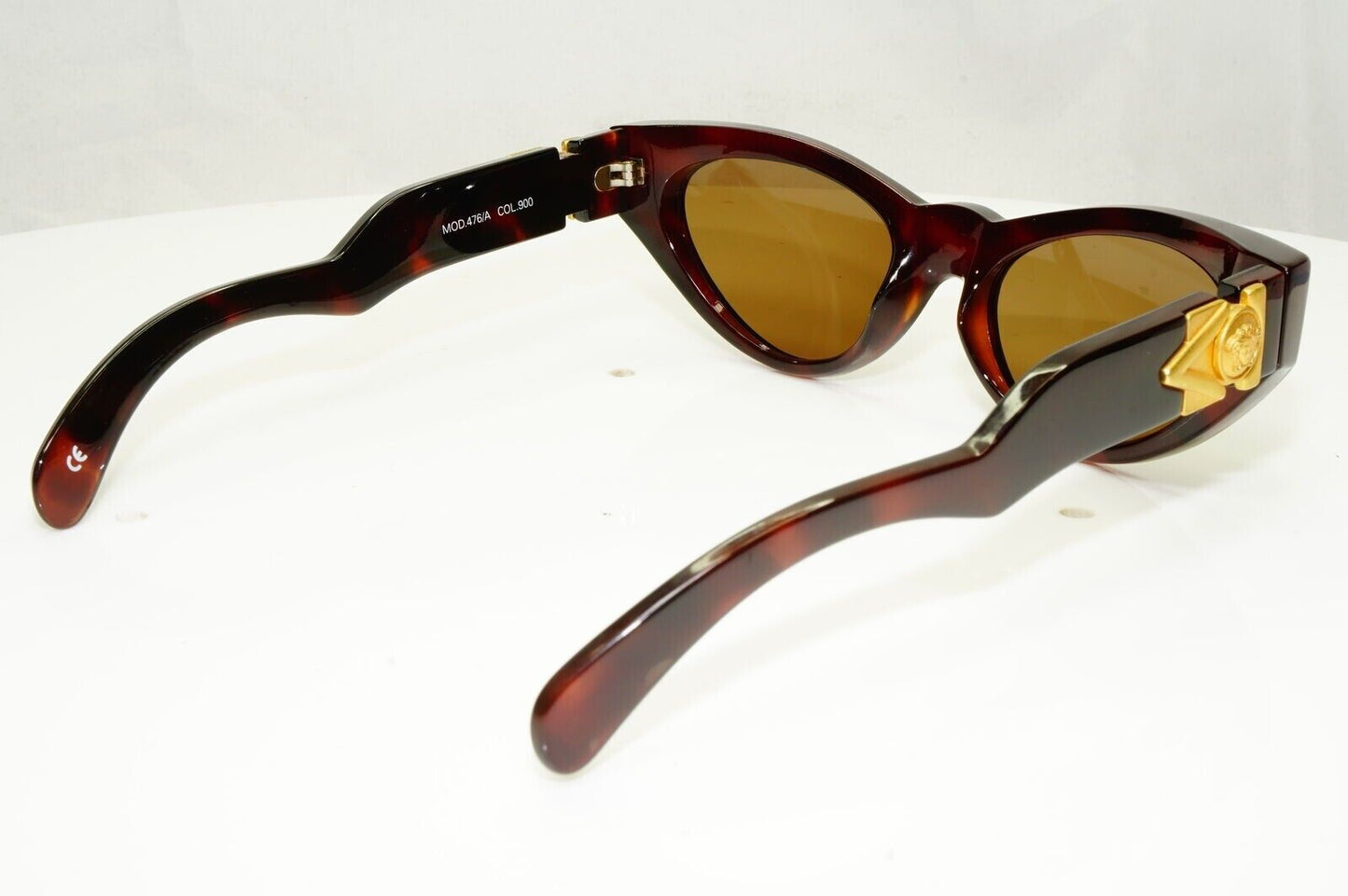 Gianni Versace Sunglasses 1996 Vintage Brown Gold Medusa MOD 476/A COL 900