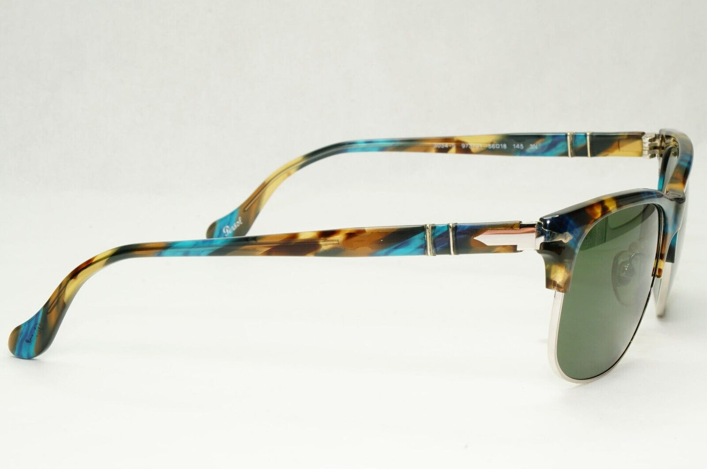 Persol Sunglasses 2012 Brown Blue Tortoise Greeen Square 3034-S 973/31 56mm
