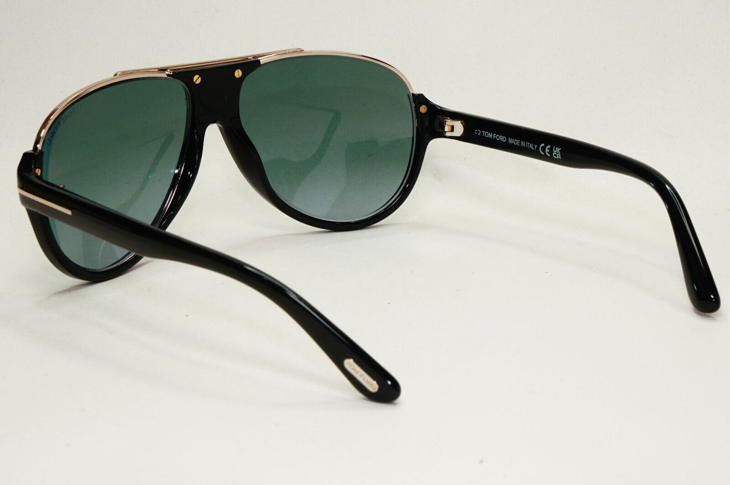 Tom Ford Sunglasses Dimitry Black Gold Green Pilot TF 334 FT0334 01P 59mm
