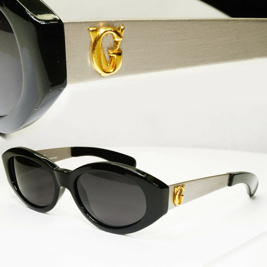 Gianni Versace 1996 Unisex Vintage Gold Black Sunglasses MOD 461/A COL 852 19085