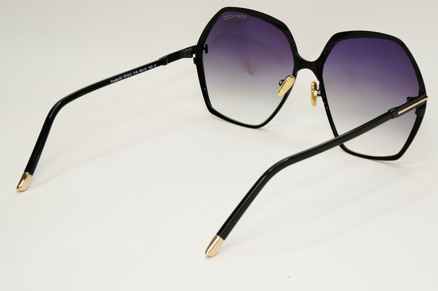 Tom Ford Sunglasses Fonda-02 Hexagon Black Grey Gradient FT0912 TF 912 01B