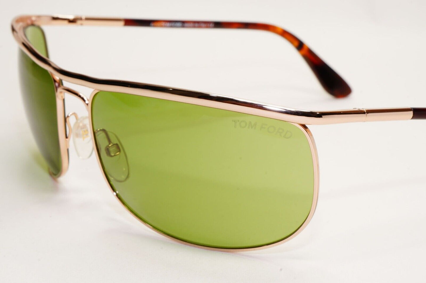 Tom Ford Sunglasses Ryder Gold Green Metal Wrap FT0418 TF 418 28N 68mm