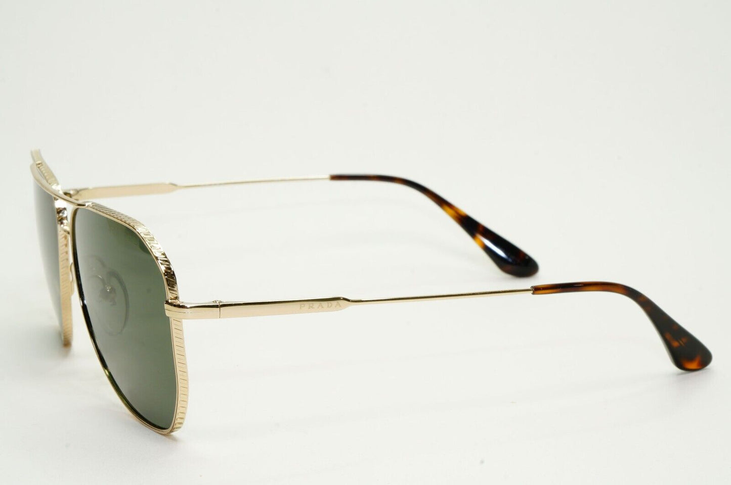 Prada Sunglasses Polarised Glass Gold Green Pilot PR63XS SPR 63X ZVN-03R 58mm