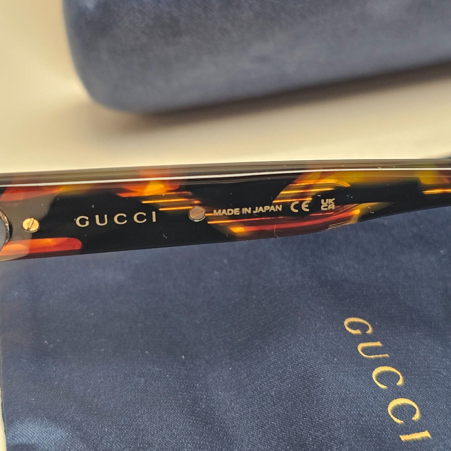 Gucci Sunglasses 2023 Brown Tortoise Green Square GG1519O 002 51mm 100325