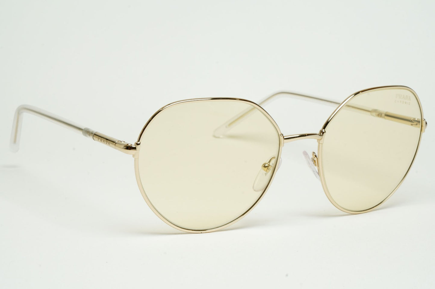 Prada Sunglasses Photochromic Gold Yellow Round PR65XS SPR 65X ZVN-01F