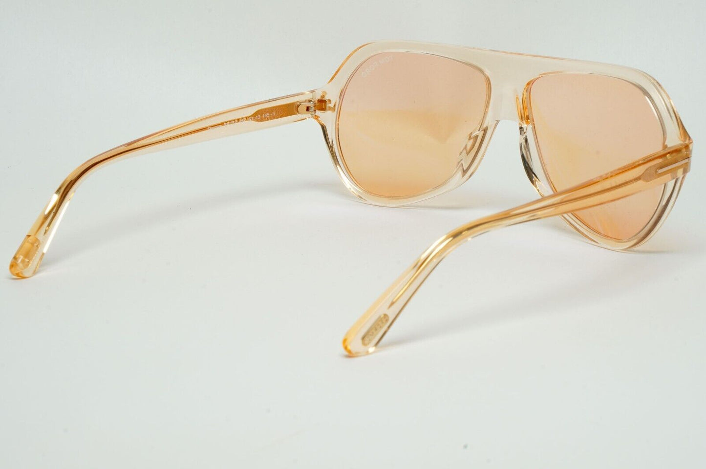 Tom Ford Sunglasses Thomas Transparent Brown Yellow Square FT0732 TF 732 45E