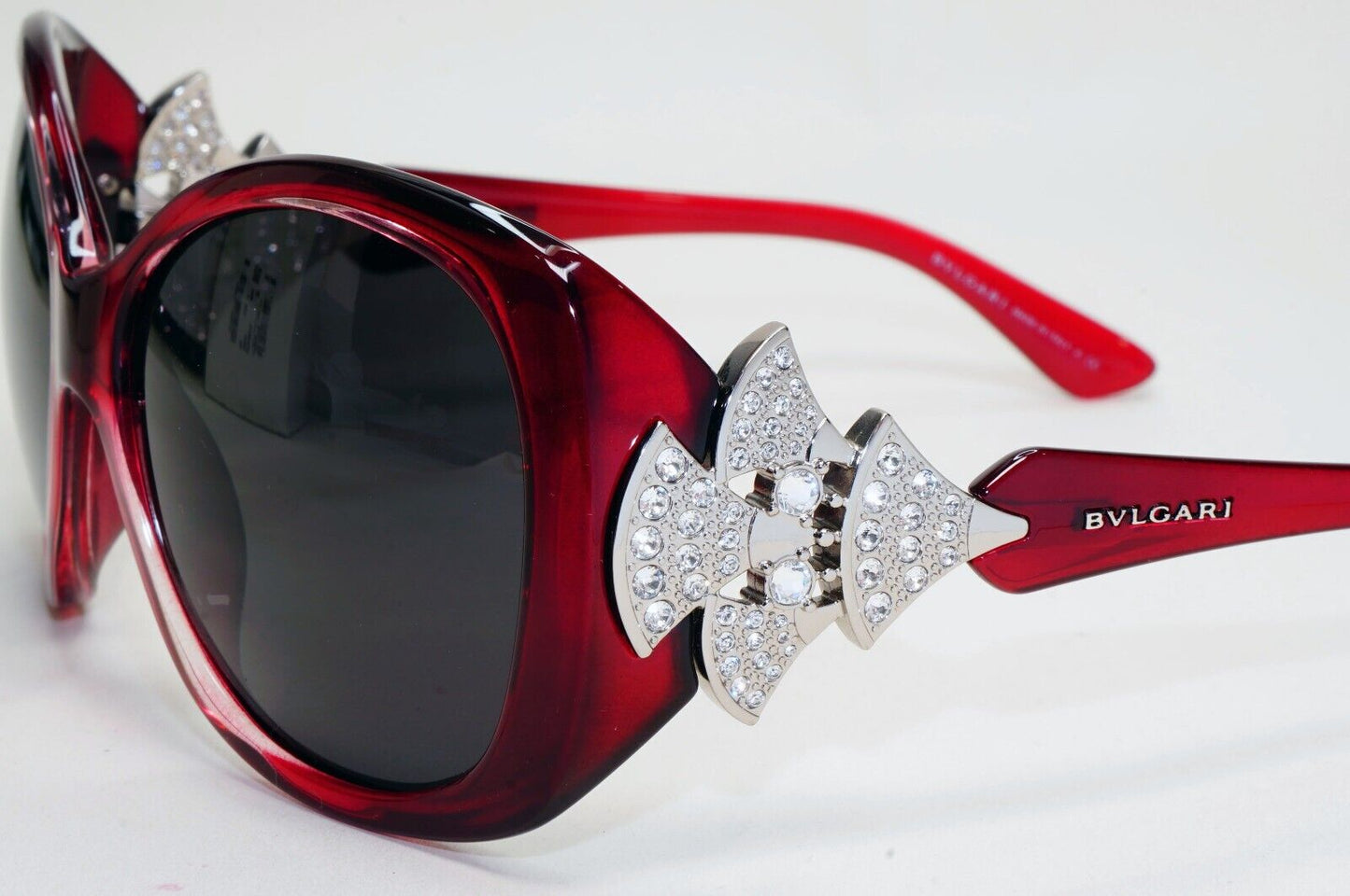 Bvlgari Sunglasses 2015 Dark Red Black Crystal Diamante 8126-B 1001/11 311024